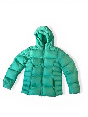 Champion Kids Teal Hooded Puffer Jacket
